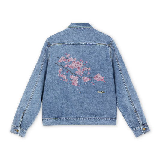 Cherry Blossom Men's Denim Jacket
