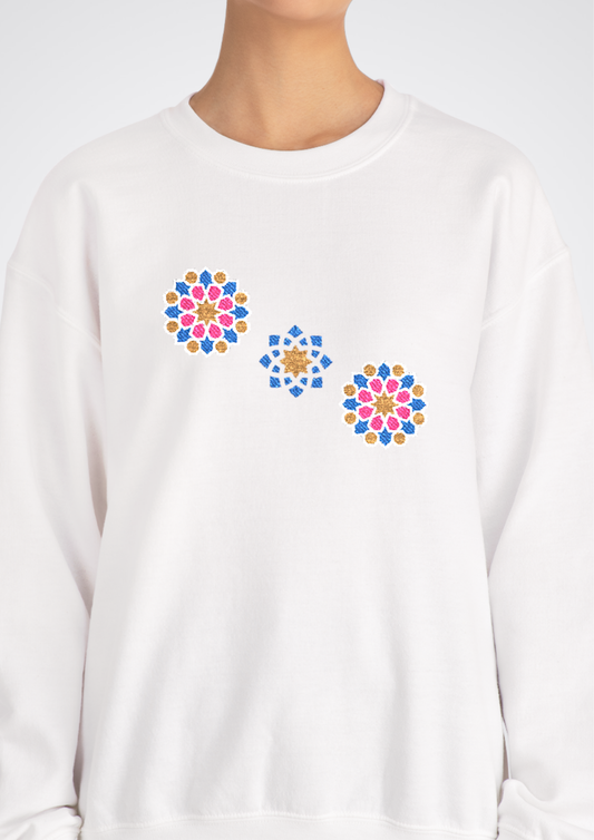 Phulkari Embroidered Crewneck Sweatshirt