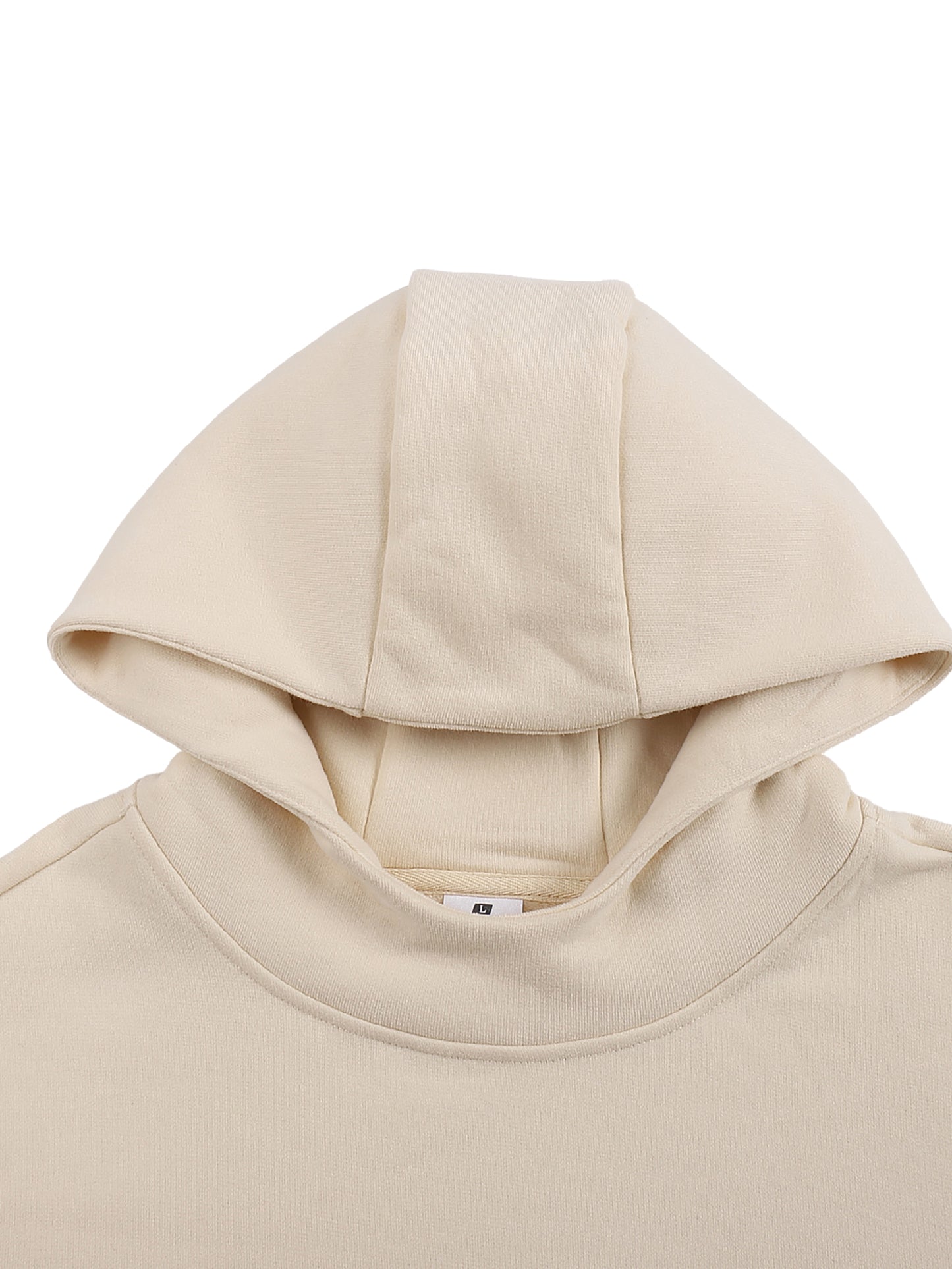Plain Fleeced High Neck Hoodie