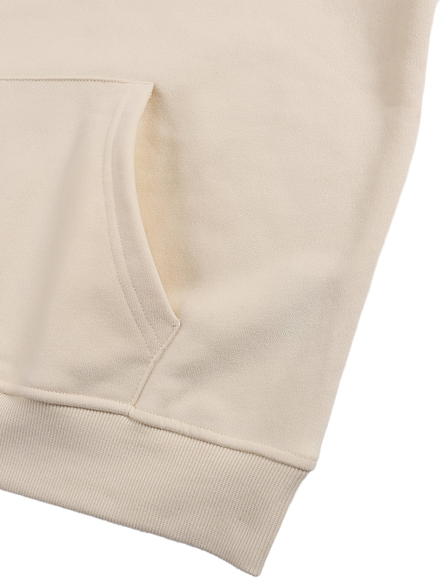 Plain Fleeced High Neck Hoodie