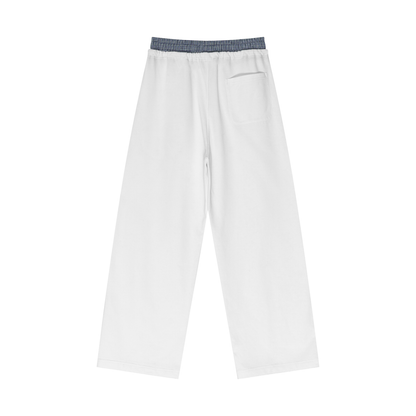 Plaid Contrast Waist Pants