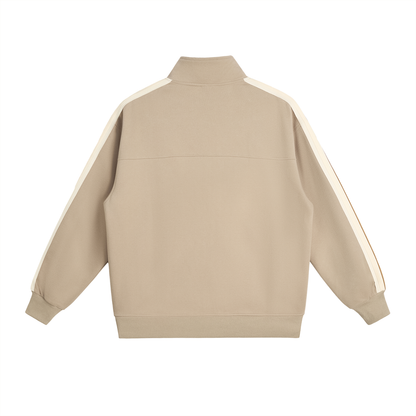 Contrast Side-Stripe Stand Collar  Jacket