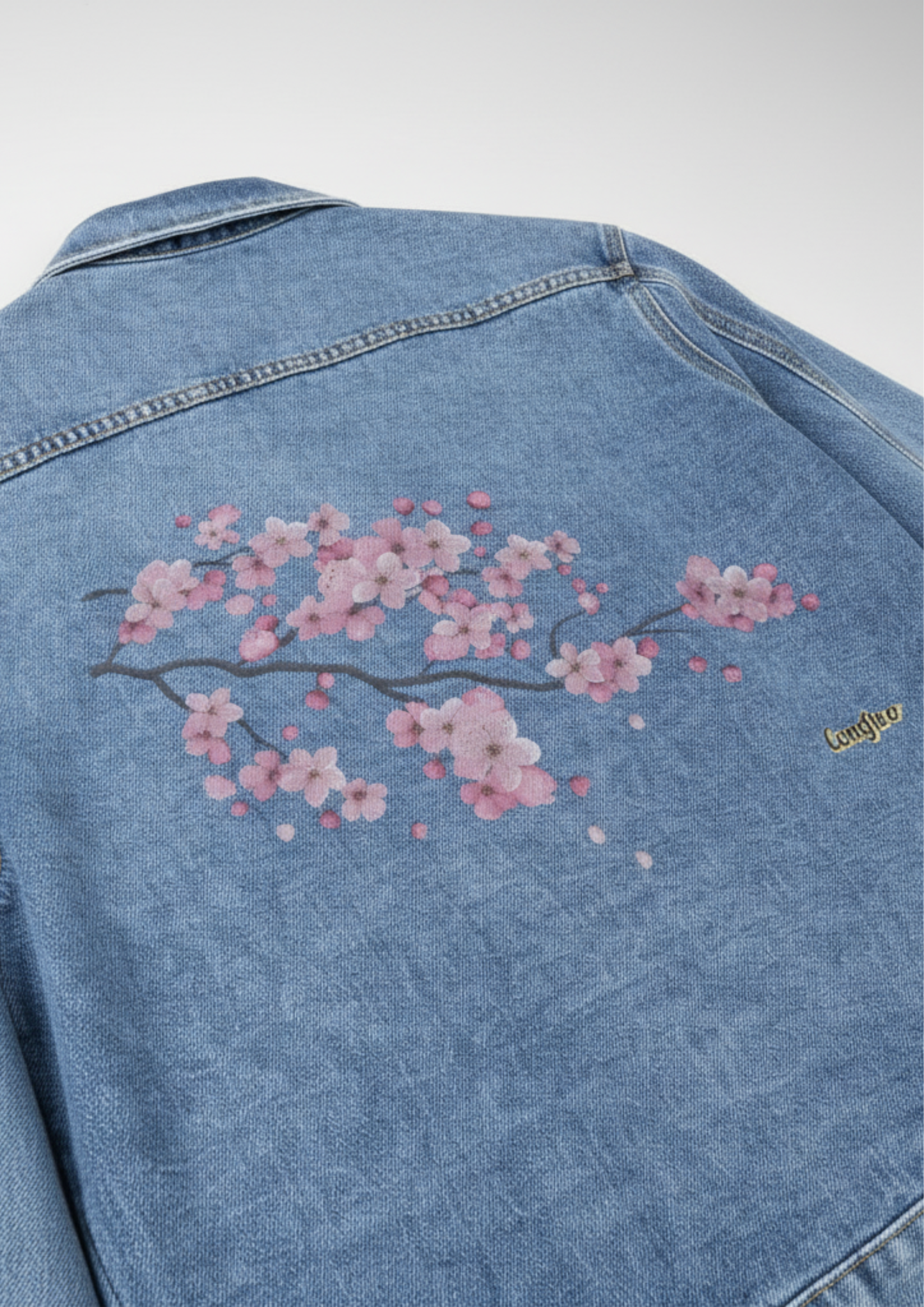 Cherry Blossom Men's Denim Jacket