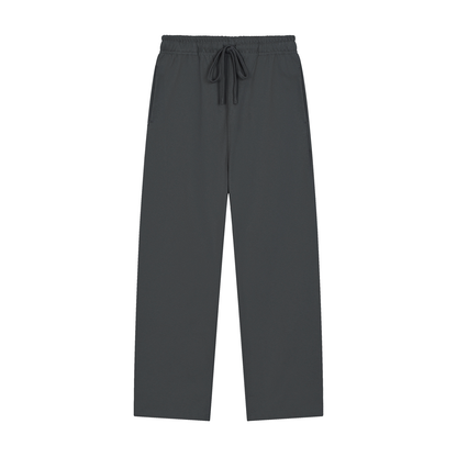 Solid Color Straight-Leg Sweatpants