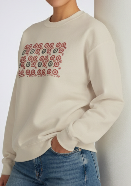 Zeenat Embroidered Crewneck Sweatshirt