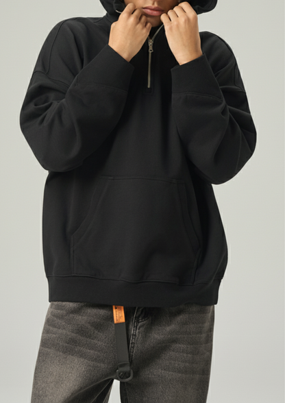 Big Hood Half-Zip Fleece Hoodie
