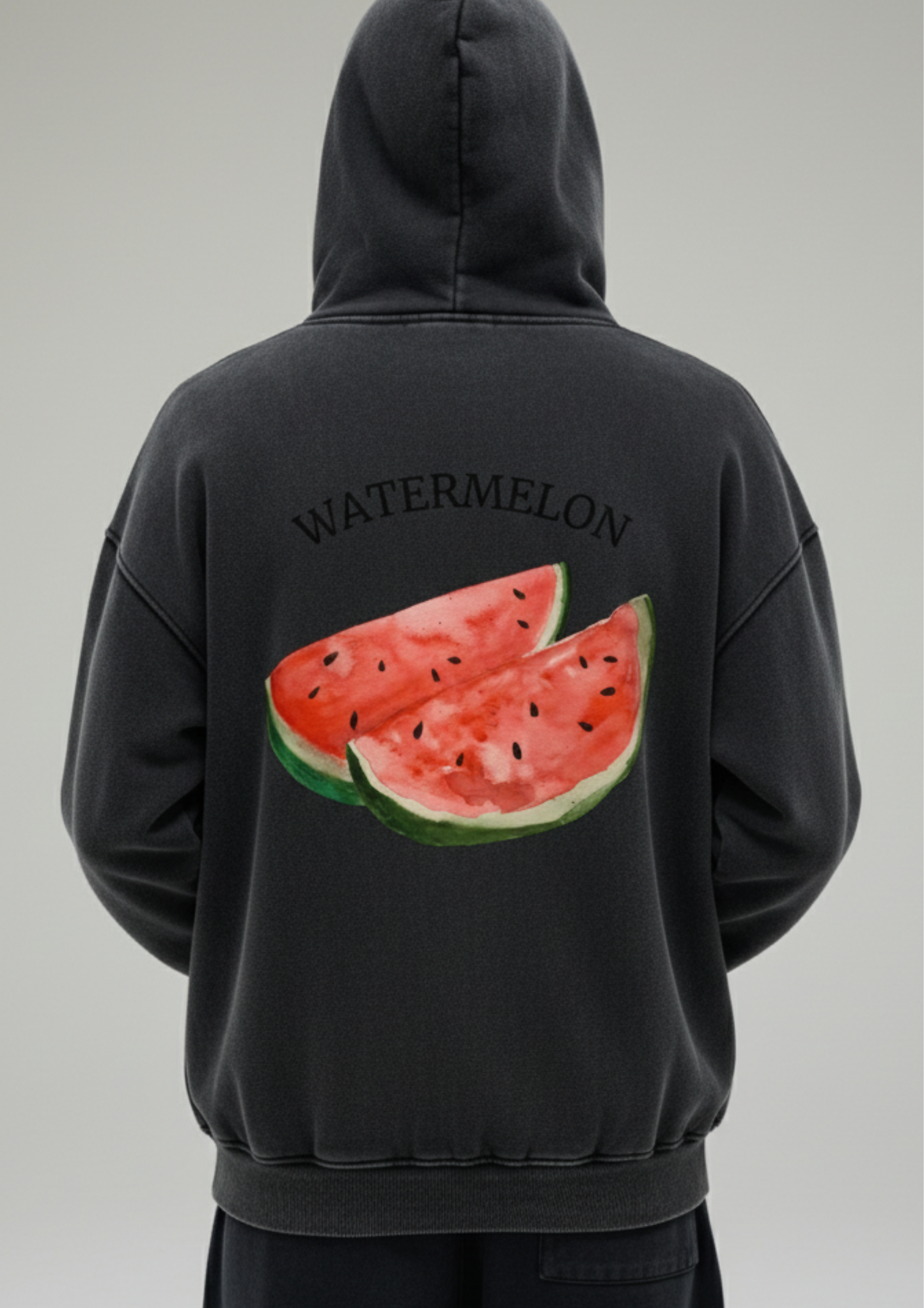 Snow Washed Zip-Through Fleece Hoodie