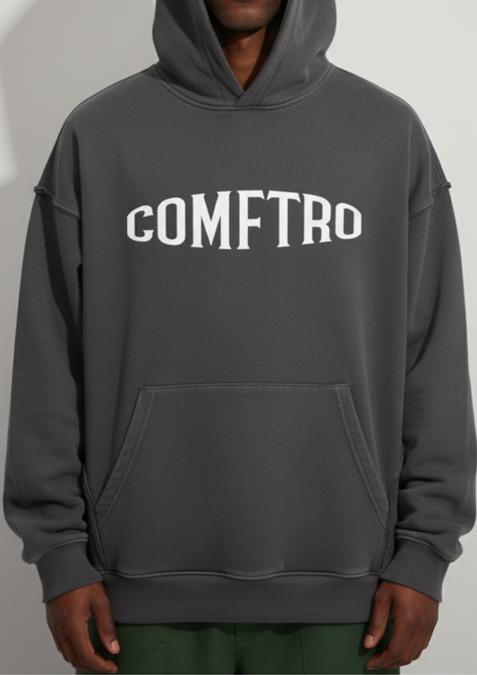 Raw-Seam Enzyme Washed Hoodie