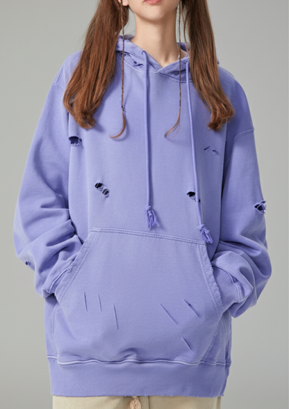 Distressed Vintage Wash Hoodie