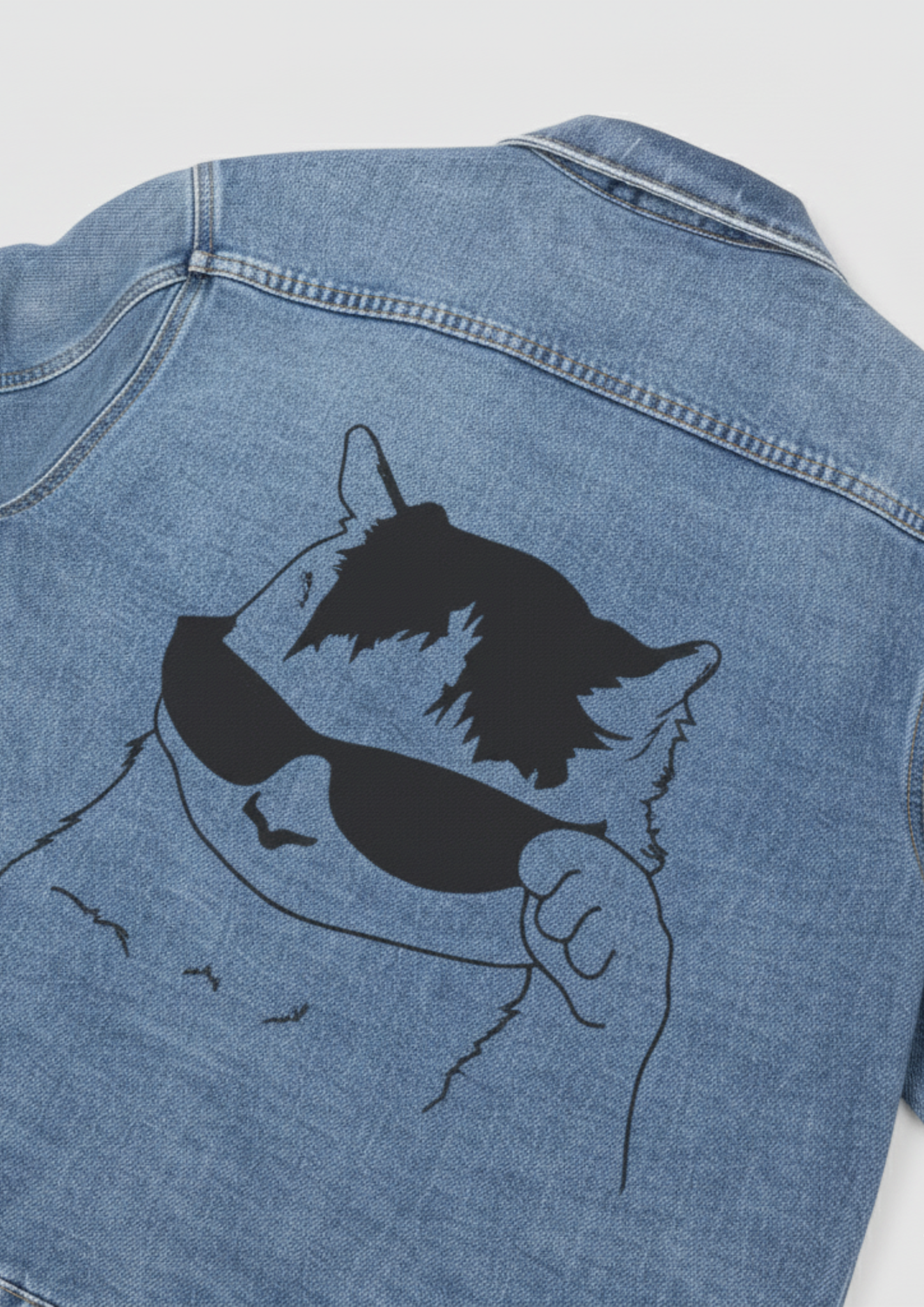 Swagy Cat  Denim Jacket for Men