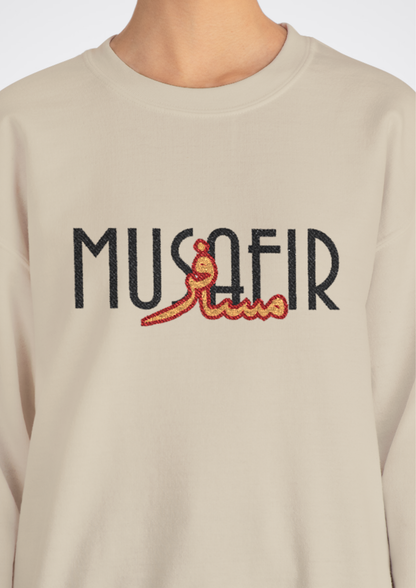 مسافر Embroidered Crewneck Sweatshirt — Musafir