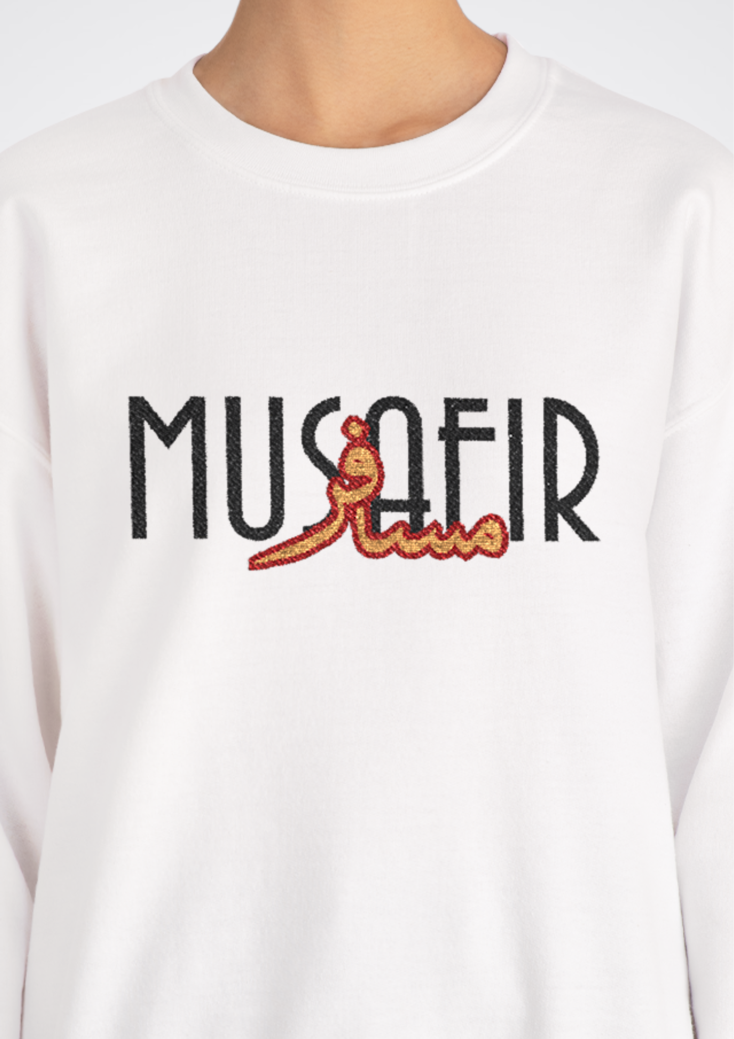 مسافر Embroidered Crewneck Sweatshirt — Musafir
