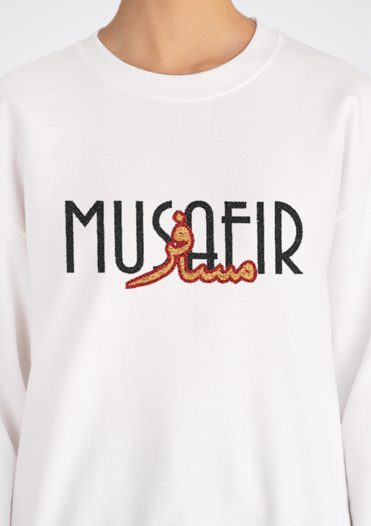مسافر Embroidered Crewneck Sweatshirt — Musafir