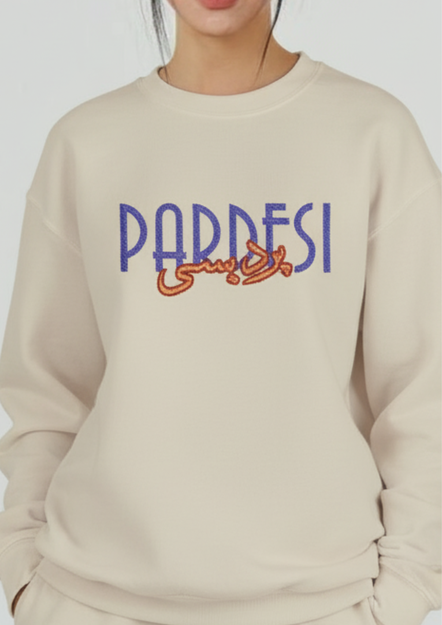 پردیسی Embroidered Crewneck Sweatshirt — Pardesi