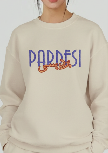 پردیسی Embroidered Crewneck Sweatshirt — Pardesi