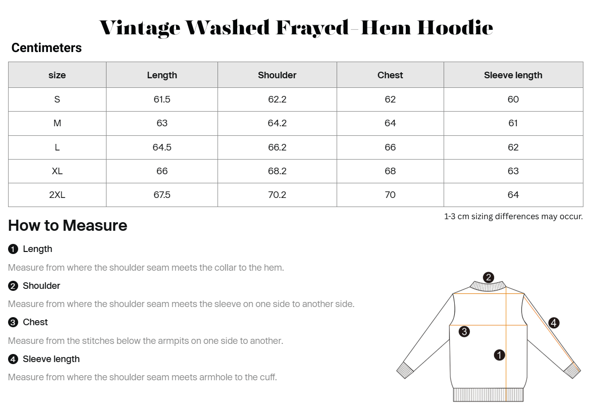 Vintage Washed Frayed-Hem Hoodie