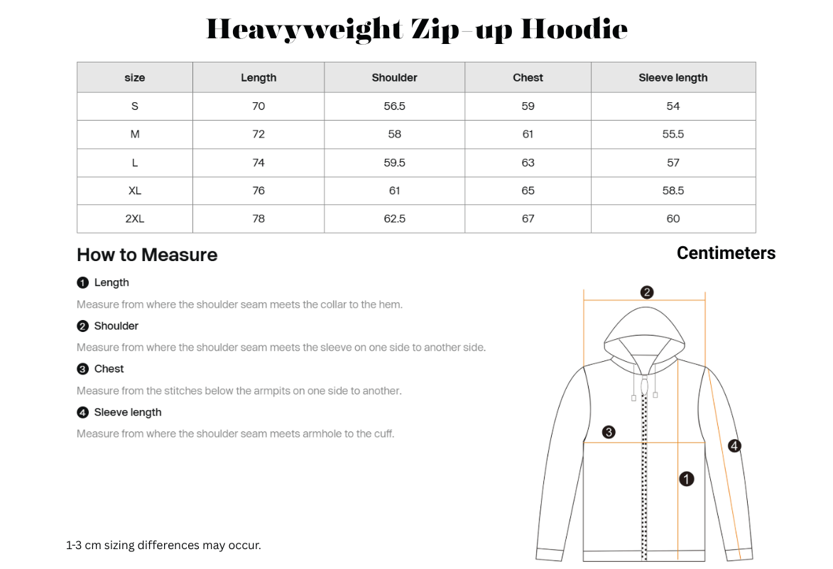 Heavyweight Zip-up Hoodie