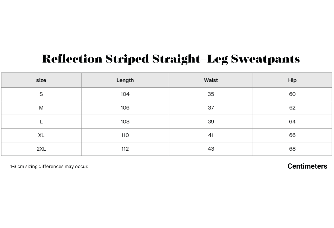 Reflection Striped Straight-Leg Sweatpants