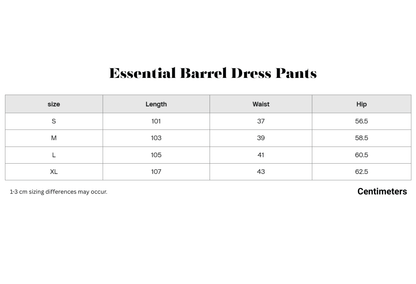 Essential Barrel Dress Pants