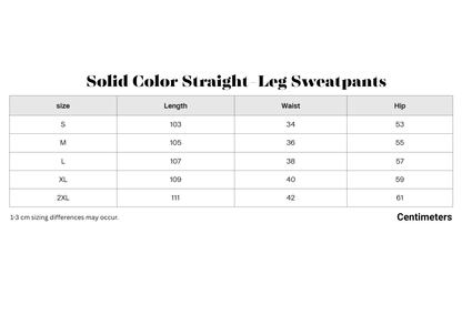 Solid Color Straight-Leg Sweatpants