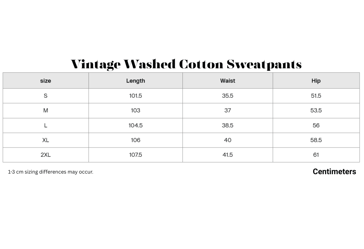 Vintage Washed Cotton Sweatpants