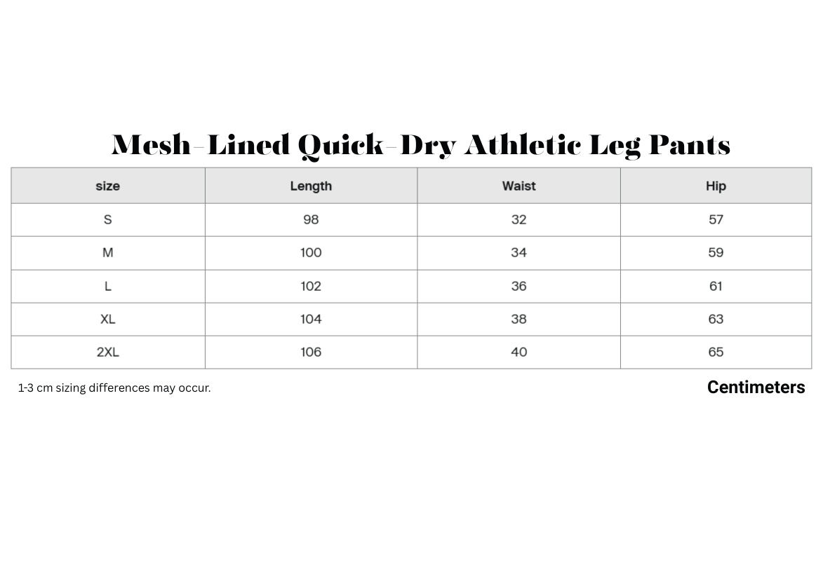 Mesh-Lined Quick-Dry Athletic Leg Pants