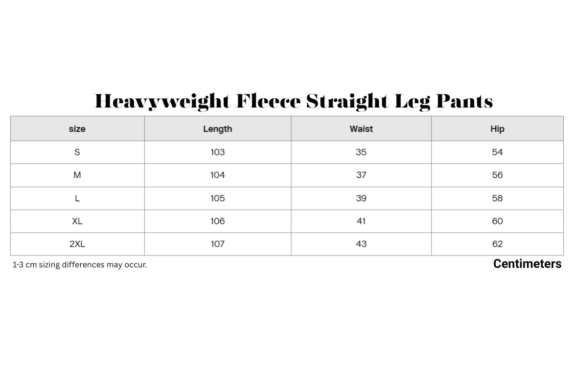Heavyweight Fleece Straight Leg Pants