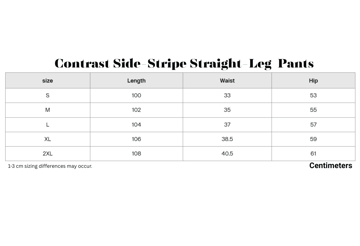Contrast Side-Stripe Straight-Leg  Pants