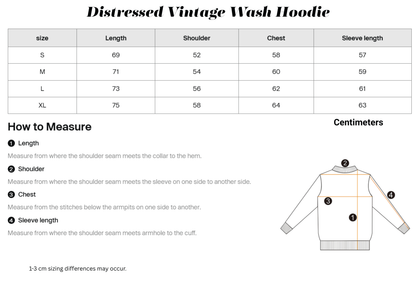 Distressed Vintage Wash Hoodie