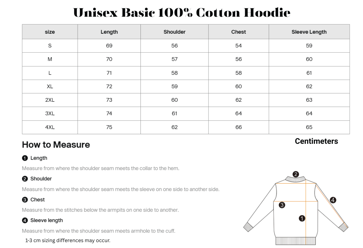 Unisex Basic 100% Cotton Hoodie