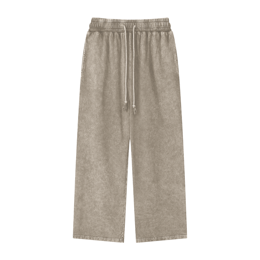 Snow Washed Straight Leg Pants