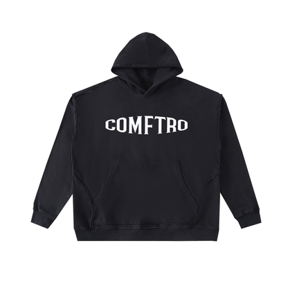 Raw-Seam Enzyme Washed Hoodie