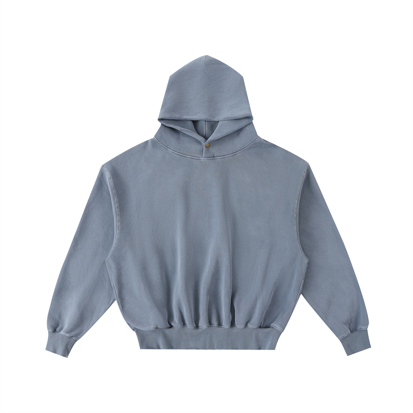 Plain Frayed Enzyme Washed Fleece Hoodie