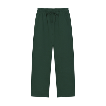 Solid Color Straight-Leg Sweatpants