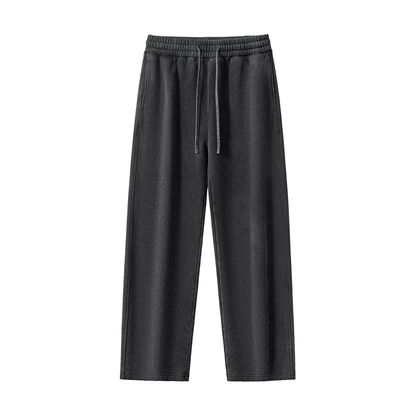Frayed Enzyme Washed Fleece Sweatpants