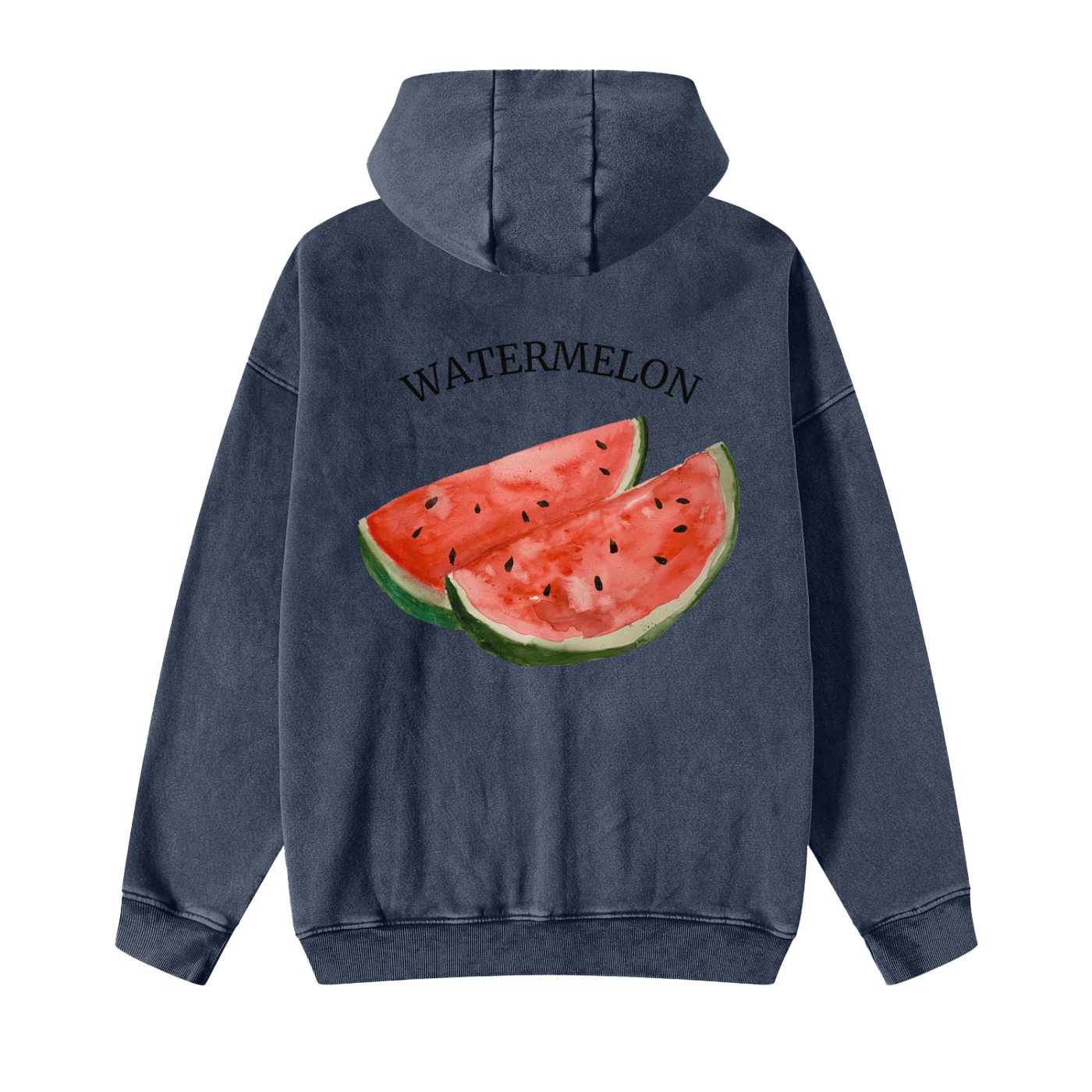 Snow Washed Zip-Through Fleece Hoodie