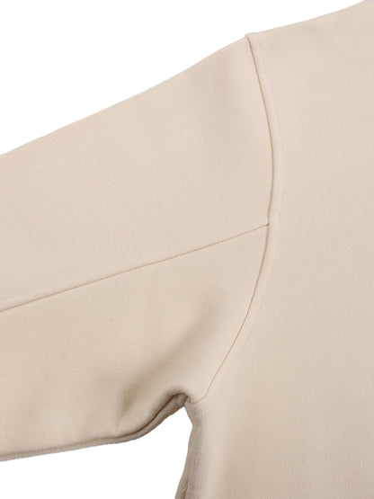 Plain Fleeced High Neck Hoodie