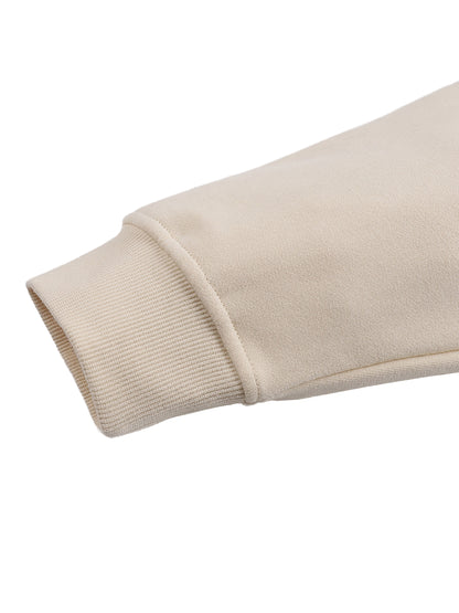 Plain Fleeced High Neck Hoodie