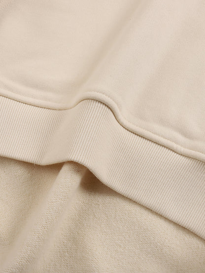 Plain Fleeced High Neck Hoodie