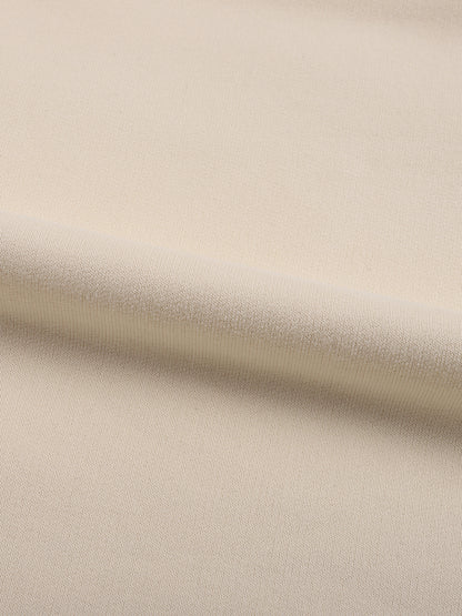 Plain Fleeced High Neck Hoodie