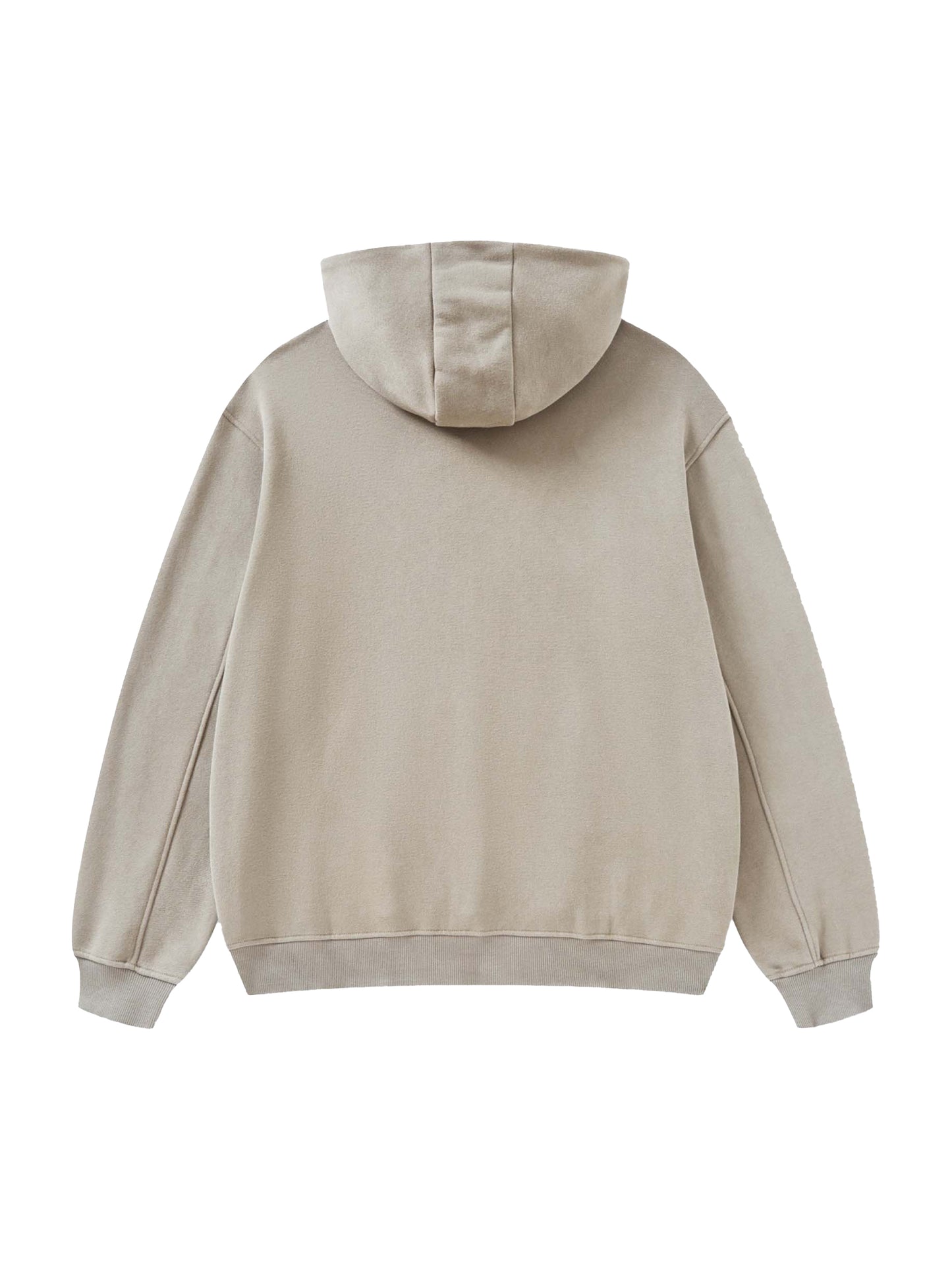 Plain Fleeced High Neck Hoodie