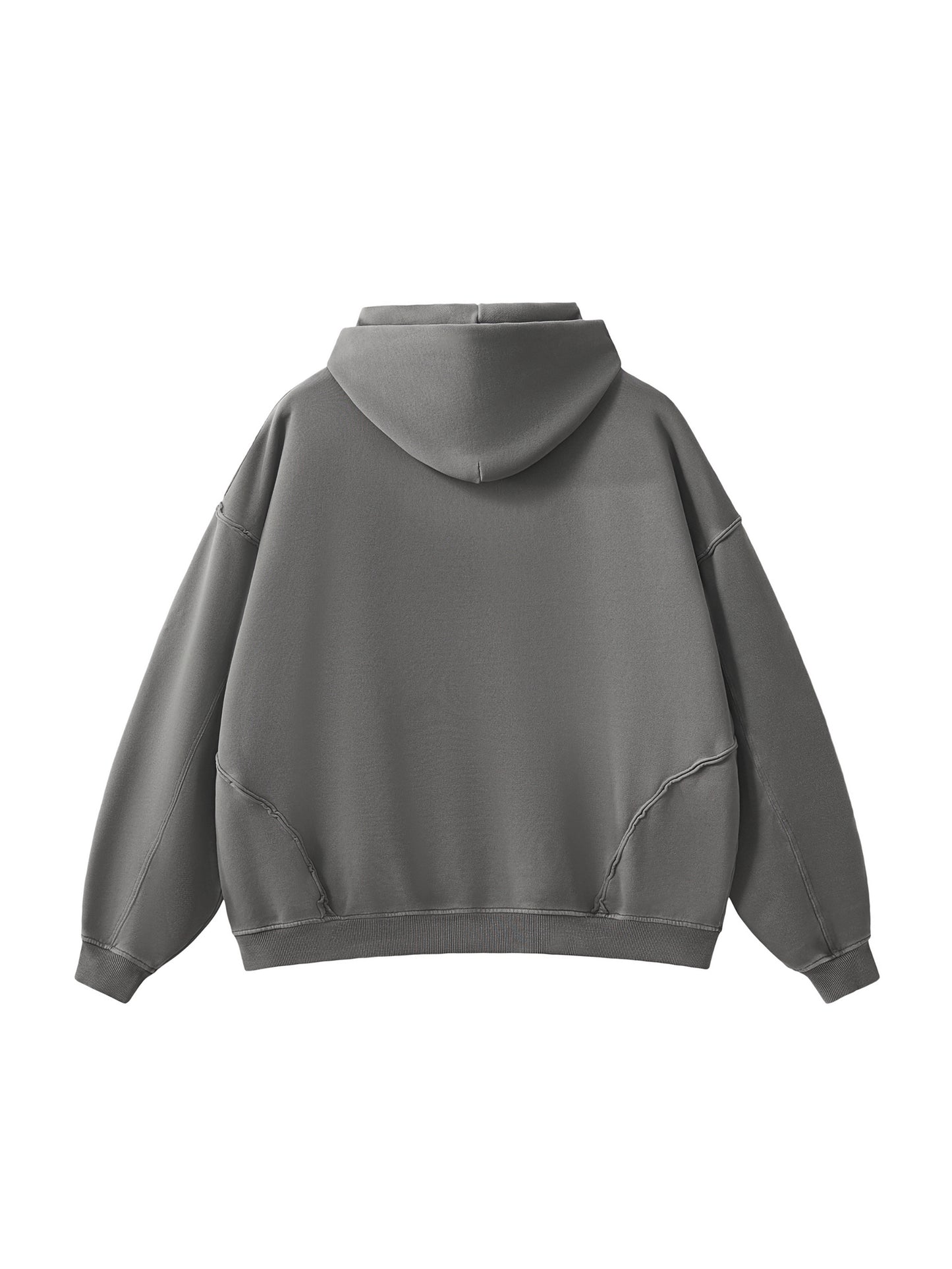 Raw-Seam Enzyme Washed Hoodie