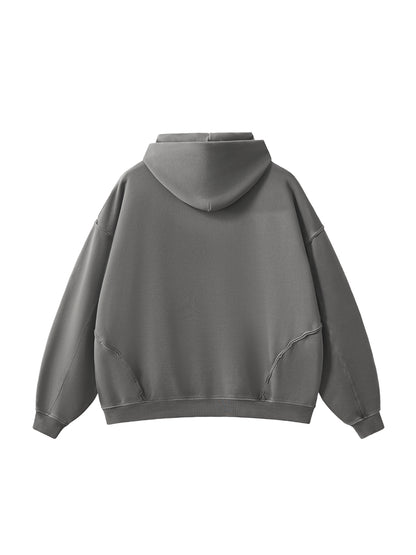 Raw-Seam Enzyme Washed Hoodie