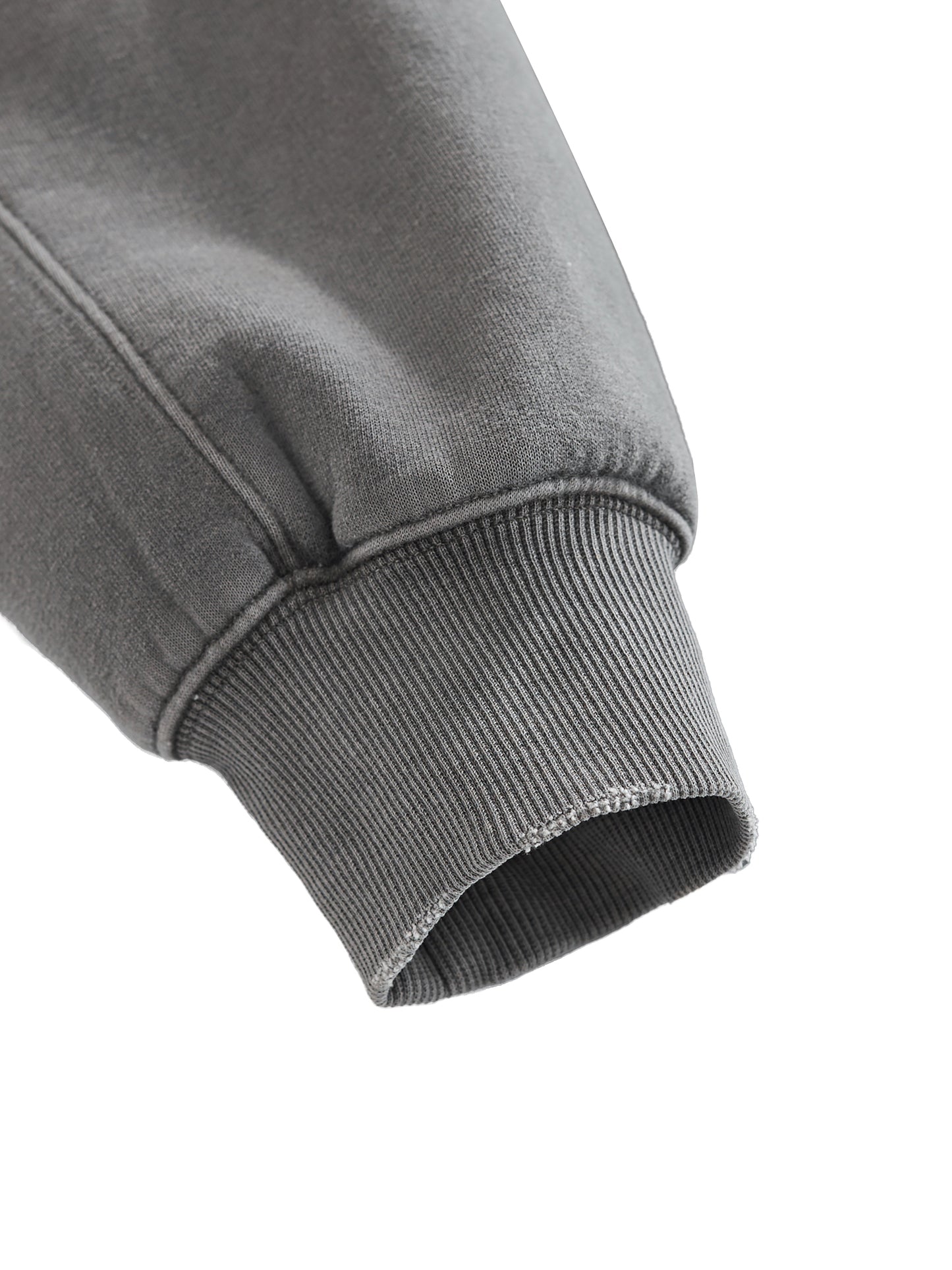 Plain Frayed Enzyme Washed Fleece Hoodie
