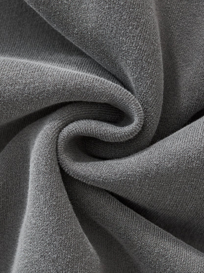Frayed Enzyme Washed Fleece Hoodie